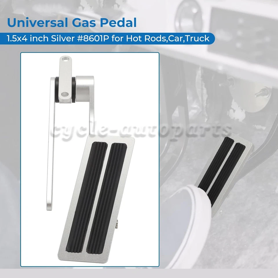 Universal Aluminum Gas/Throttle Pedal Hot Rod Car Truck 8601POL MountTo Firewall Foto 2 de 4