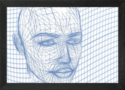 3D Gesicht gerahmtes Wandbild Poster Leinwanddruck Bild