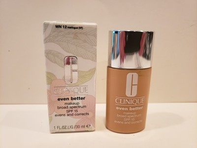 Clinique Even Better Makeup BS SPF 15 Evens And Corrects WN12 Meringue 1 Oz