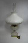 Antique Aladdin Kerosene Oil Lamp White Milk Glass Font Shade & Base Model A B12