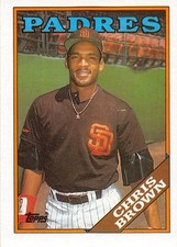 Chris Brown 1988 Topps 568  San Diego Padres  Baseball Card