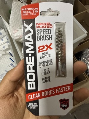 Real Avid AVBMSB9MM Bore Max Speed Brush 9mm .380 Nickel Plated Gun Cleaning