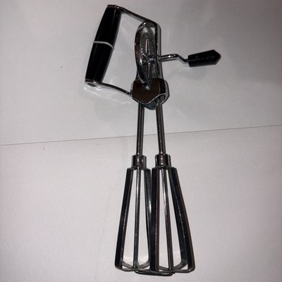 Vintage Hand Schneebesen Schneebesen Handrührbesen Mixer Doppelrad Edelstahl 