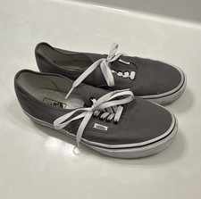 VANS Authentic Gray/White Solid Canvas Low To...