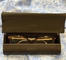 PRADA Women  s Eyeglass Frames W/ Case Preowned VPR 17 Cat-Eye  FREE SHIPPING 