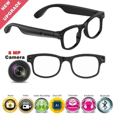 AI Smart Glasses with Camera – 1080P Video Recording Glasses with Audio, Real-Ti