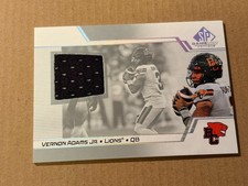 Vernon Adams Jr. 2025 Upper Deck CFL Game Used Jersey BC Lions #2