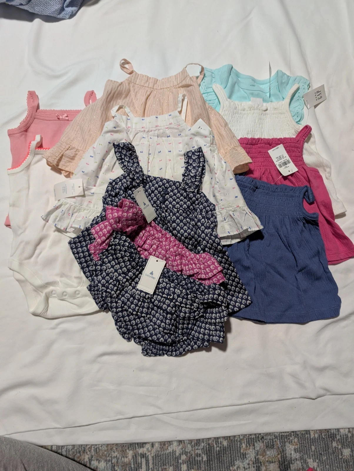 Baby Gap Clothing Lot 3-6 M and 6-12 M Rompers, Tops, Bloomers New with Tags