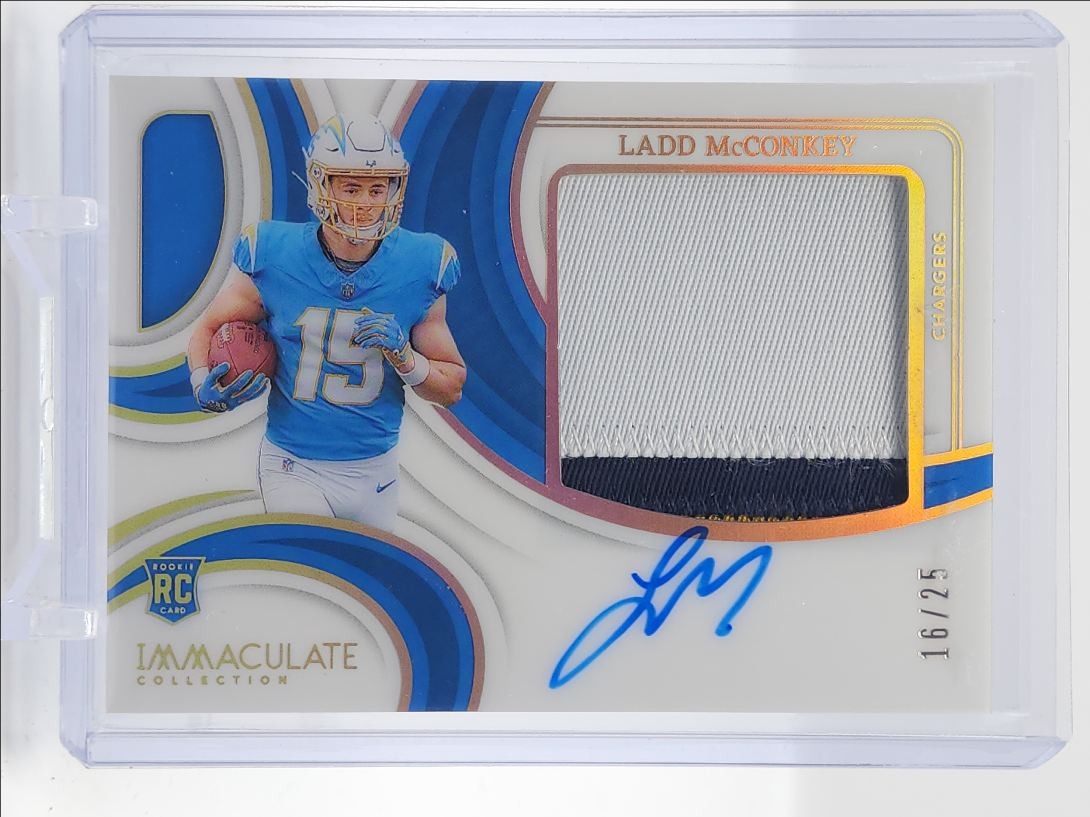 LADD MCCONKEY 2024 IMMACULATE PREMIUM RPA ROOKIE GOLD RC AUTO /25 Q5466