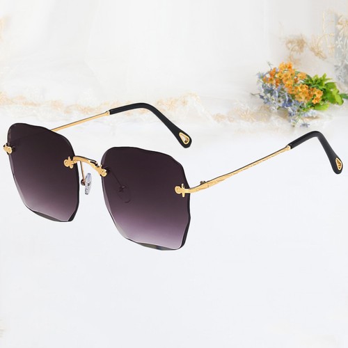 Rimless Sunglasses Woman Women Lady Eyeglasses Trendy Fashion for - Picture 7 of 11