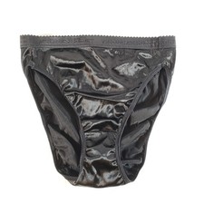 Victoria's Secret Second Skin Satin Signature Brief Medium Black