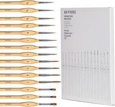 Miniature Paint Brushes, 15PCS Model Brushes Detail Paint Brush Set, Fine