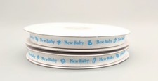 Baby Ribbons 3/8 in by 25 Yards, Baby Blue, shower, welcome, Grosgrain Ribbon