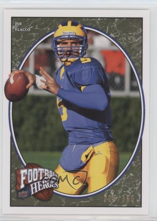 2008 Upper Deck Football Heroes Green /350 Joe Flacco #157 Rookie RC 0l1
