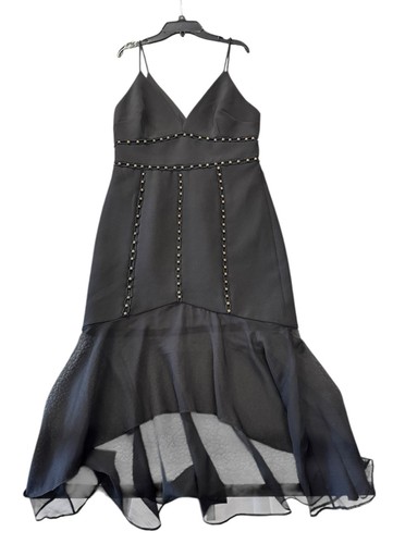 NEW La Maison Talulah Womens Sorbone Studded Midi Dress Black Size Large NWT