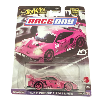 #ad CUSTOM Hot Wheels Premium Roxy Porsche 911 GT3 R 992 Pink Race Day Fan Made 1 64 $150.00