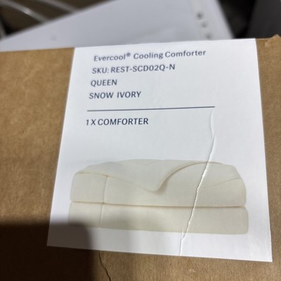 REST Evercool Cooling Comforter Full/Queen Blanket Ivory Hot Sleeper 90 x90 