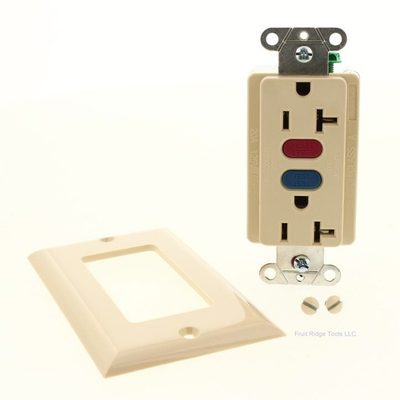 #ad #ad PowerWorks Ivory GFCI Receptacle Outlet w Wallplate 5 20R 20A 125V $16.14