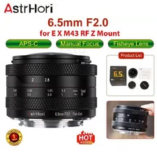 AstrHori 6.5mm F2.0 APS-C Ultra Wide Angle Fisheye Lens Fr Sony Nikon Fuji Canon