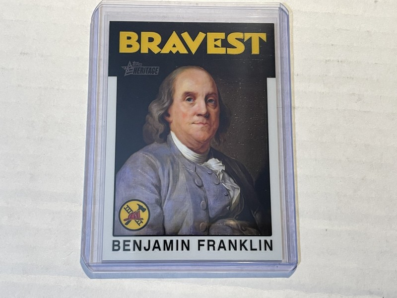 2009 Topps Heritage American Chrome C31 Benjamin Franklin 1071/1776