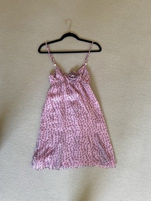 Pink Chanel Silk Mini Dress With Detachable Camellia Brooch Size