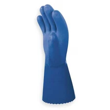 Showa 660Xl-10 660 Chemical Resistant Gloves, Pvc, 12 In L, 16 Mil, Blue, Xl, 1