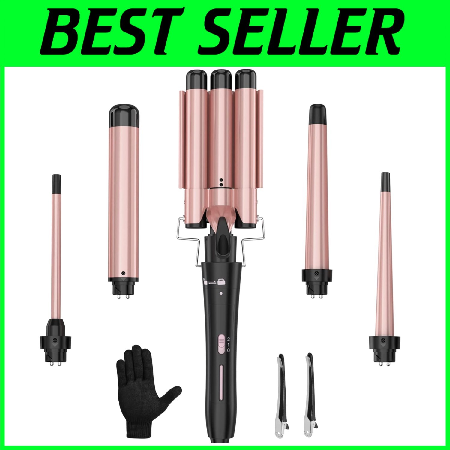 Professional Tourmaline Wand Curling Iron