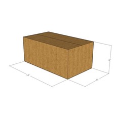 5 14x8x6 Kraft Brown Corrugated Shipping Boxes 32 ECT Single-Wall New