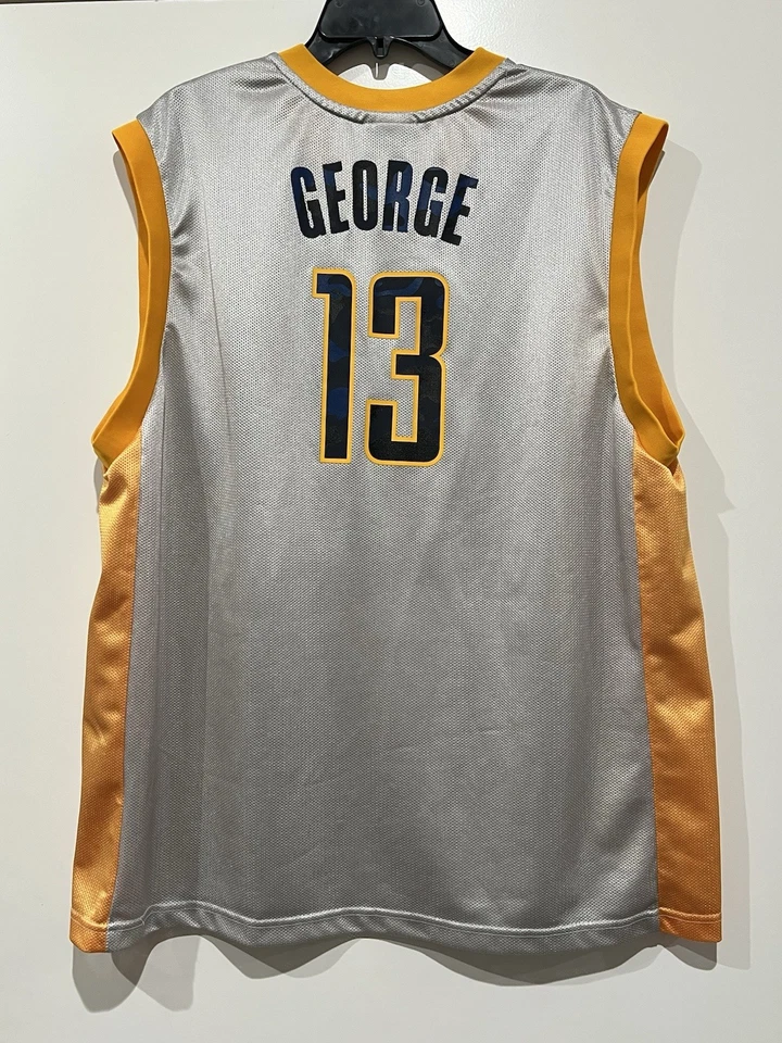 Подлинная футболка Indiana Pacers Пола Джорджа No13 NBA размер XL серая NBA (D97) - Изображение 2 из 4