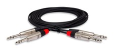 Hosa HSS-015X2 15' Pro Series Dual 1/4 TRS to Dual 1/4 TRS Audio Cable