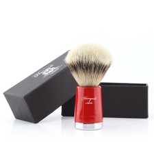 Barbershop Shaving Brush Brass Handle Silver Tip Synthetic Hair For Men Razors