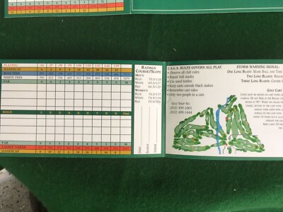 WILDWOOD COUNTRY CLUB SET OF TWO GOLF UNUSED SCORECARDS DONALD
