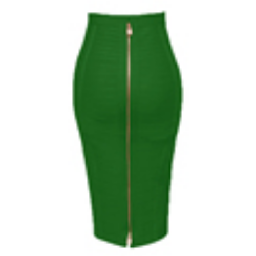 16 Colors Sexy Zipper Bandage Skirt Elastic Bodycon Summer Pencil Skirt 58cm - Picture 31 of 40