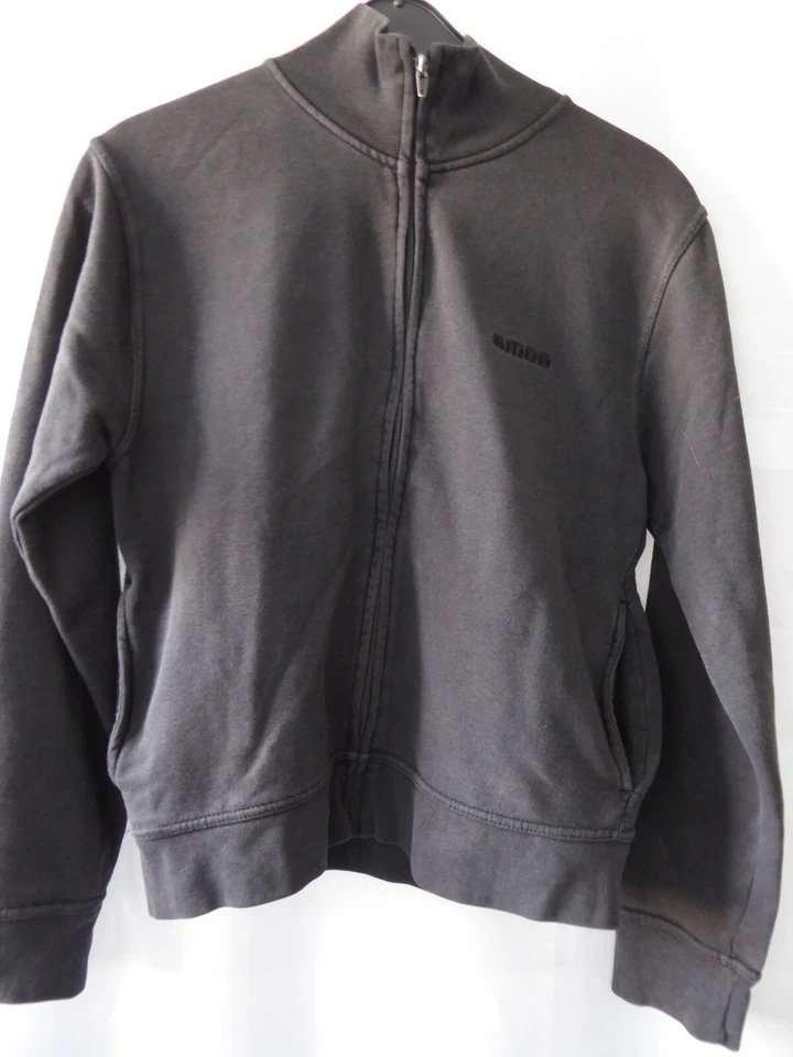 NEU "SMOG" Damen Pullover Gr M Schwarz Sport Freizeit Taschen StoffMix Reißversc - Bild 3 von 4