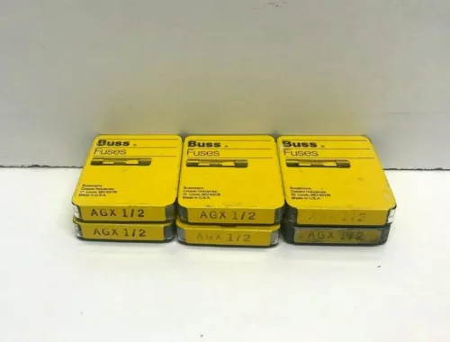 LOT OF (33) NEW OLD STOCK! BUSSMANN BUSS FUSES AGX-1/2