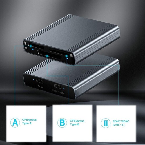 3 in 1 Card Reader USB 3.1 Gen2 10Gbps For CFexpress Type A / B/SD Memory Card C - Picture 6 of 9