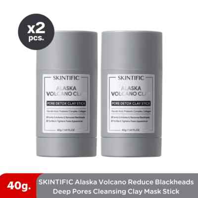 2 x SKINTIFIC Alaska Volcano Clay Mask Glycolic Detox Skin Clean