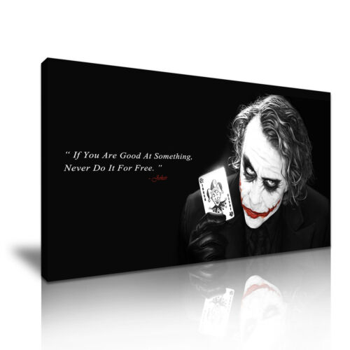 JOKER Quotes Movie Stretched Canvas Print Wall Art Home Decoration More Sizes - Afbeelding 1 van 5
