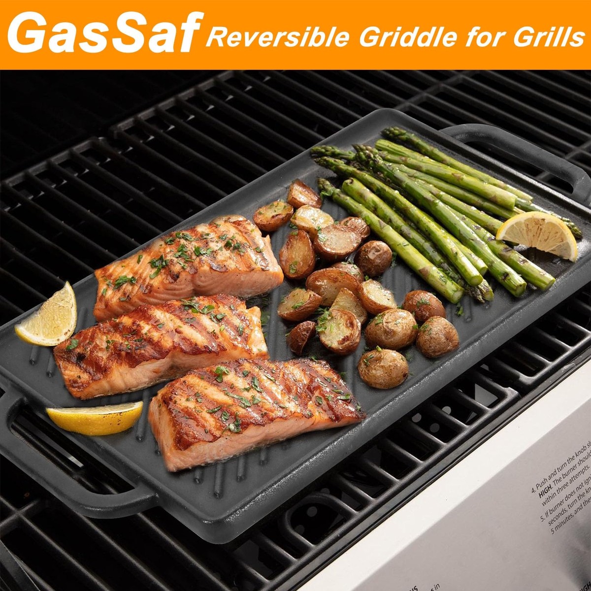 バーベキュー・調理用品 Chef's Design Giant Reversible Griddle