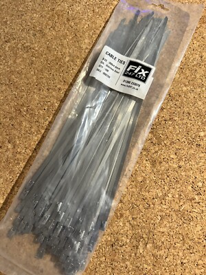 Edelstahl Metall Kabelbinder Zip Wrap Auspuff Wärmebänder 100 4,6 x 300 mm