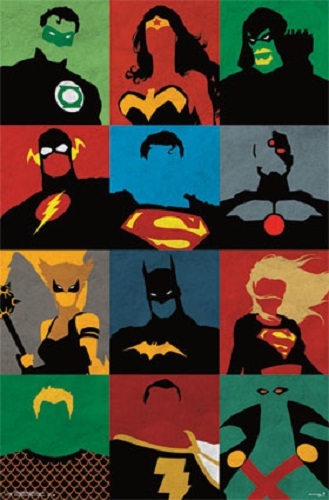 DC COMICS JUSTICE LEAGUE MINIMALIST POSTER 22x34 NEW SUPERMAN BATMAN FREE SHIP - Bild 1 von 1