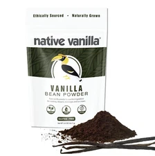 Pure Ground Vanilla Bean Powder, Premium Gourmet, 0.5 Oz for Baking & Coffee