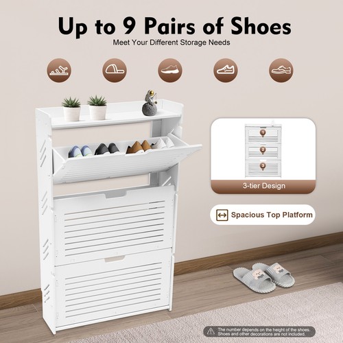 Scarpiera moderna organizer PVC ingresso scarpiera 3 strati rettangolare - Foto 6 di 24