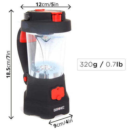 Duronic Hurricane LED Torch | Rechargeable 2 Ways: Wind-up & USB | 4-in-1 Design - Picture 2 of 7