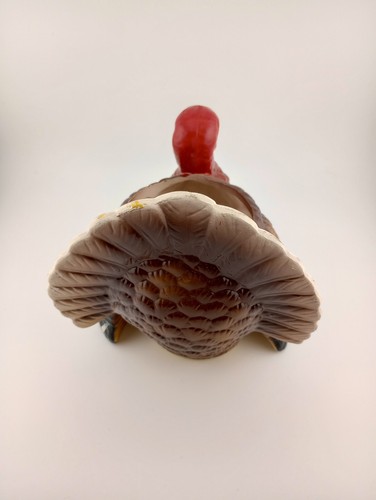 Turkey Hand Painted Ceramic Planter Flower Arrangement Container Thanksgiving - Bild 5 von 15