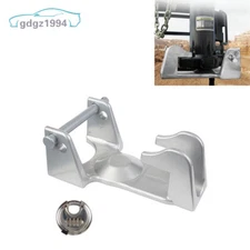 Silver Gooseneck Hitch Lock Heavy Trailer Coupler TL-50&Combination Lock for RVs