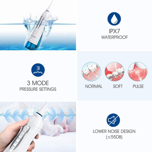 Hangsun Rechargeable Water Flosser Cordless Oral Irrigator Water Jet HOC700