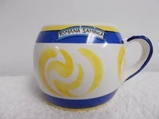 Romana Sambuca White Blue Yellow Ceramic Coffee Tea Cup Mug