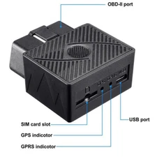 OBD2 GPS Tracker Real Time Vehicle Tracking Device OBD II  Car Truck Locator