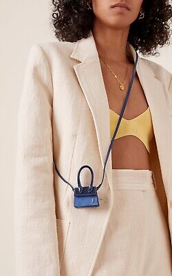 JACQUEMUS Le Petit Chiquito Bag Shaded Blue Leather Luxury Blogger NWT $300  | eBay